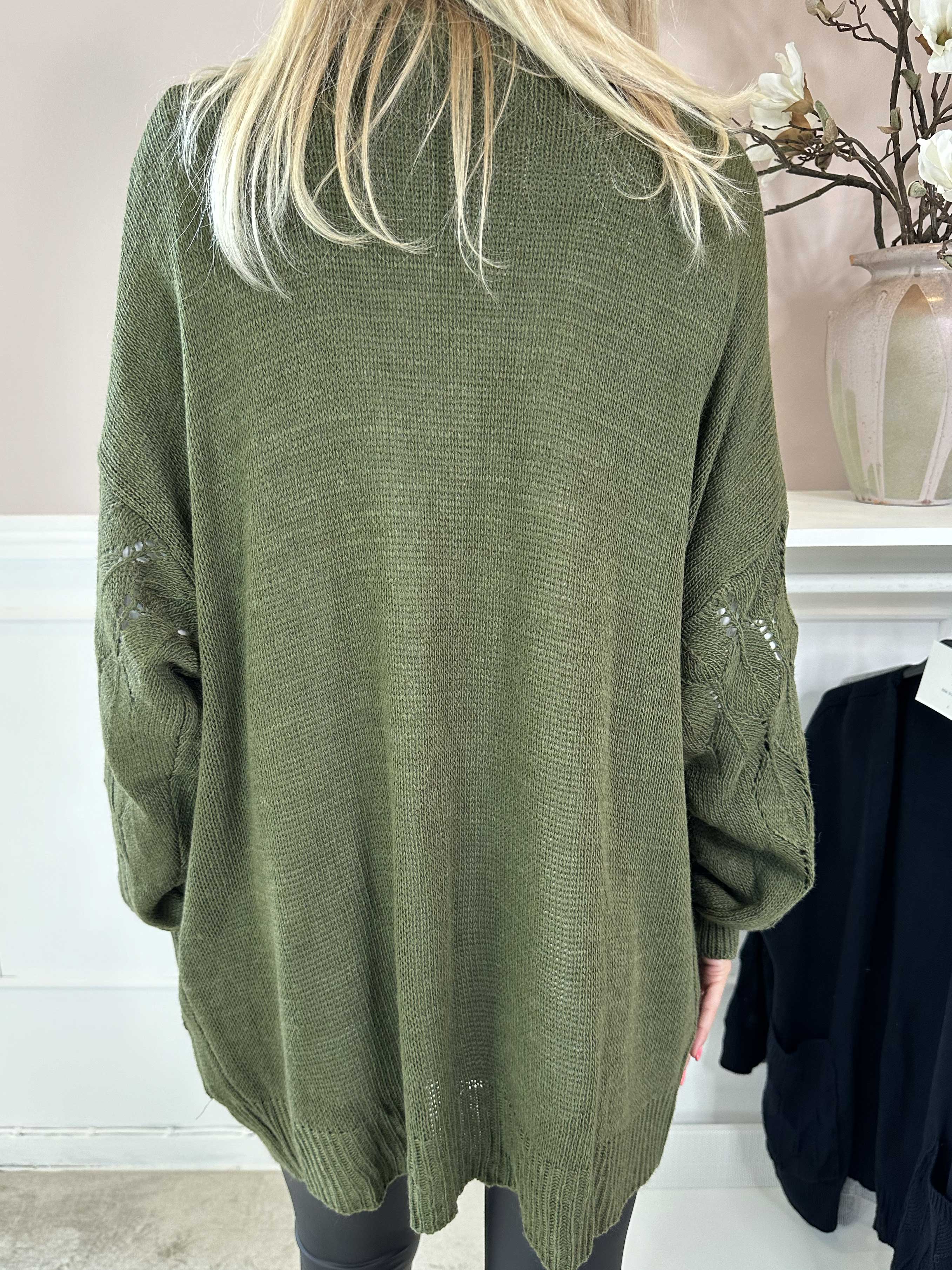 Capri - Strikcardigan med lommer